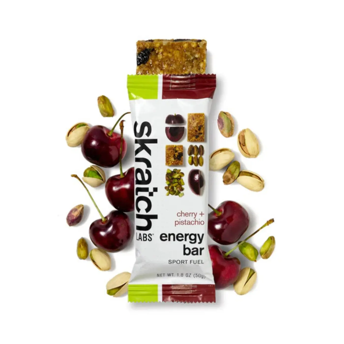 Skratch Labs Energy Bar - Cherries + Pistachios | Individual Skratch Labs