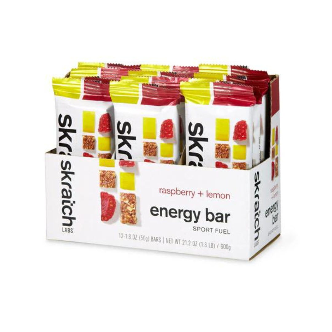 Skratch Labs Energy Bar - Raspberries + Lemon | Box of 12