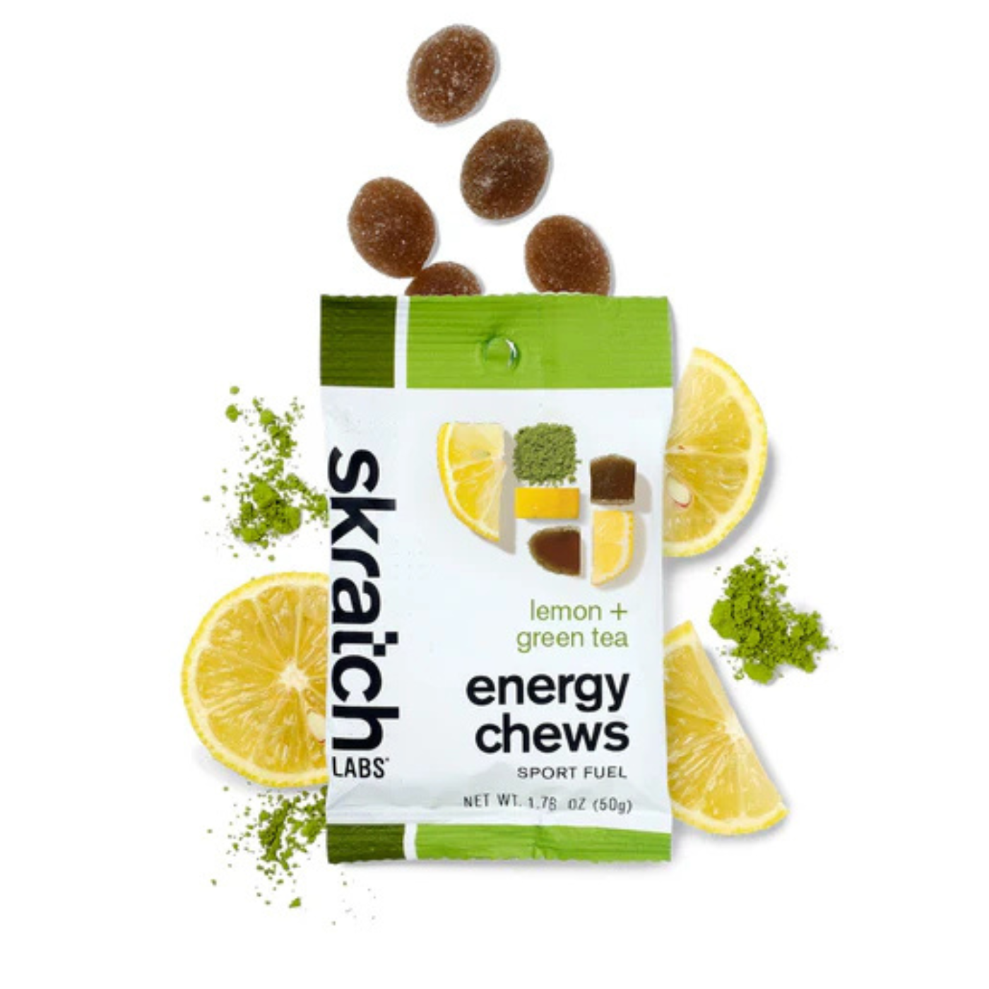 Skratch Labs Energy Chews - Lemon + Green Tea | Individual