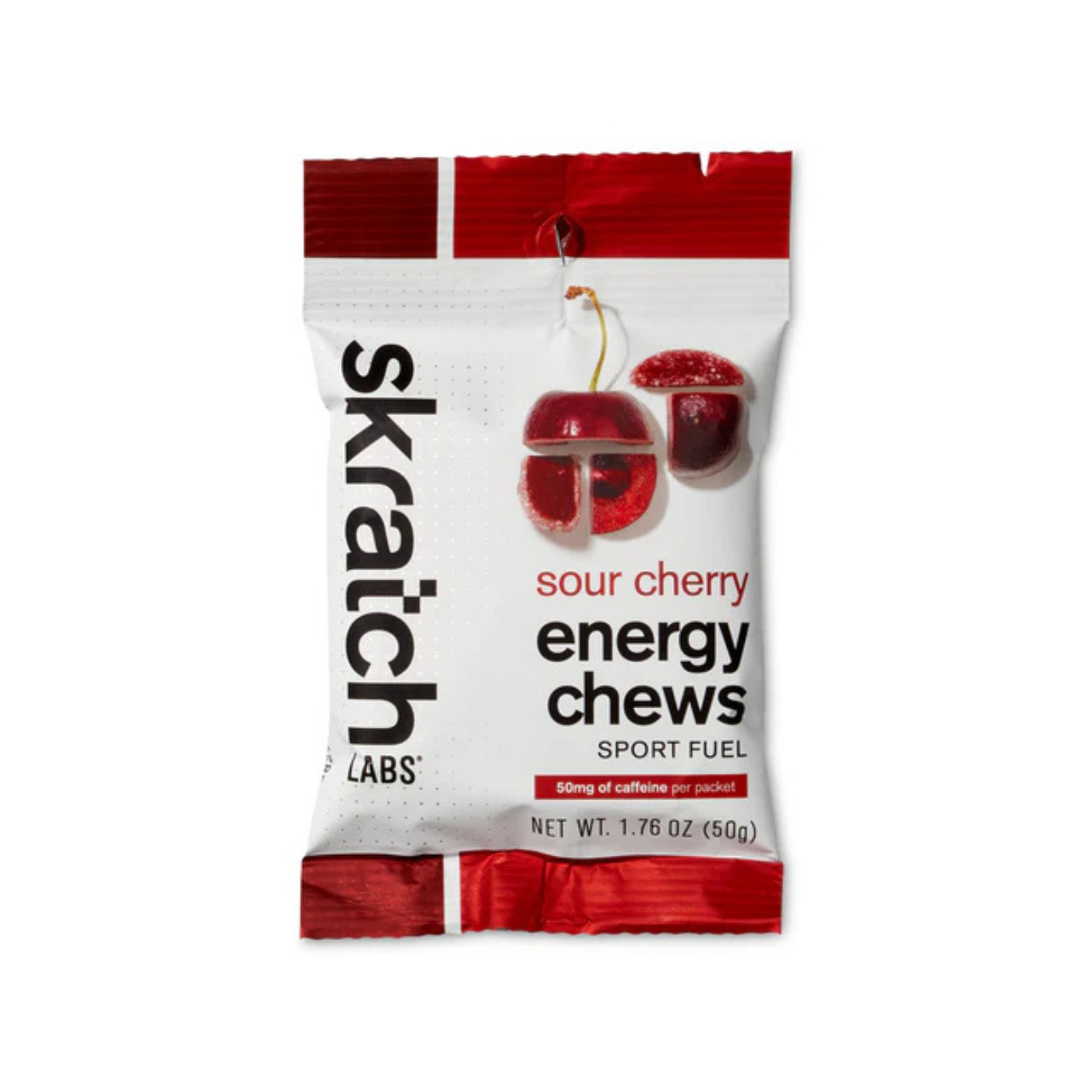 Skratch Labs Energy Chews - Sour Cherry w/ Caffeine | Individual