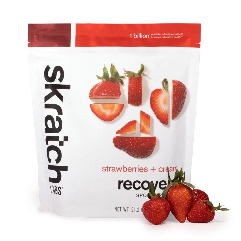 Skratch Labs Recovery Sport Drink Mix - Strawberries + Cream | 12 servings