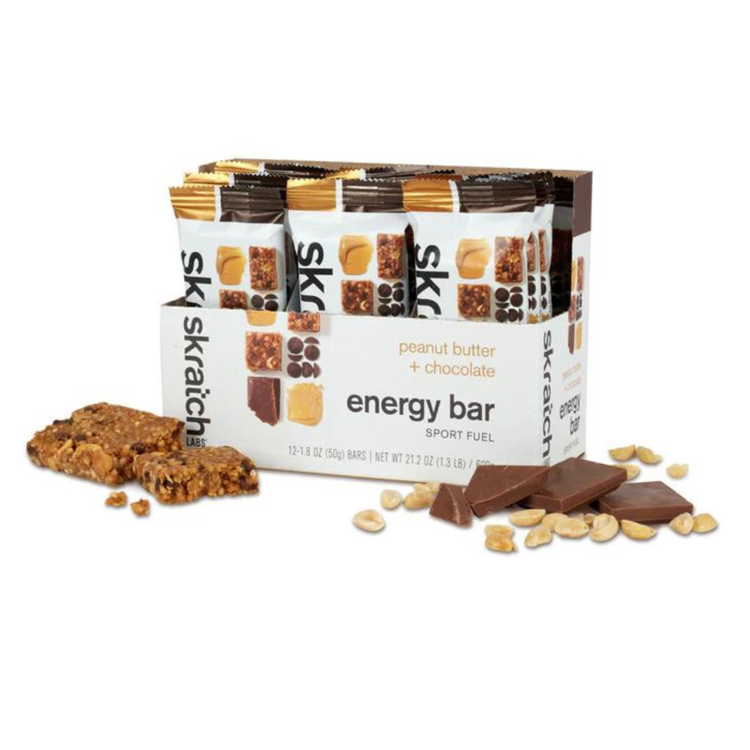 Skratch Labs Energy Bar - Peanut Butter + Chocolate | Box of 12
