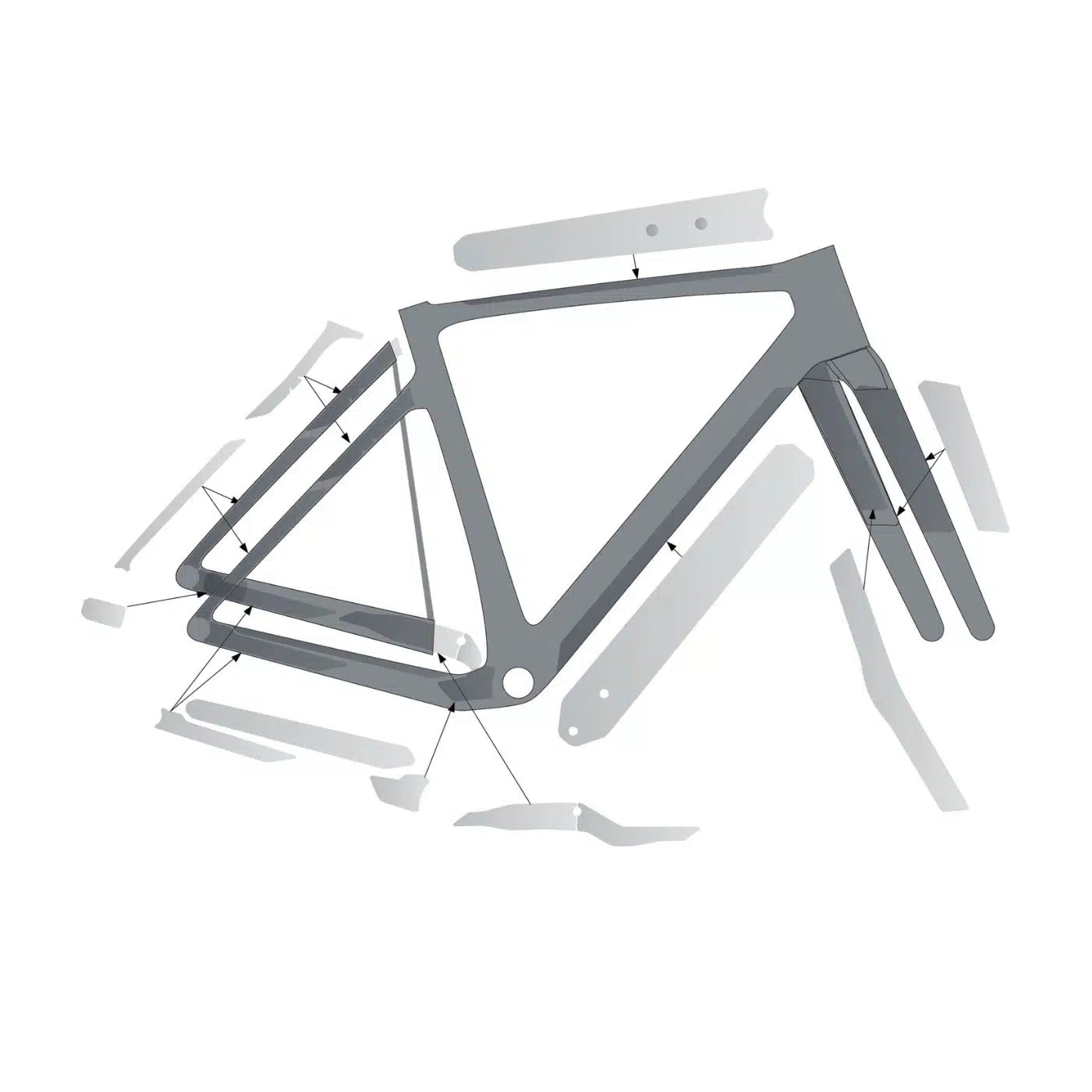 Syncros Scott Addict Gravel Frame Protection Kit - Clear Matt