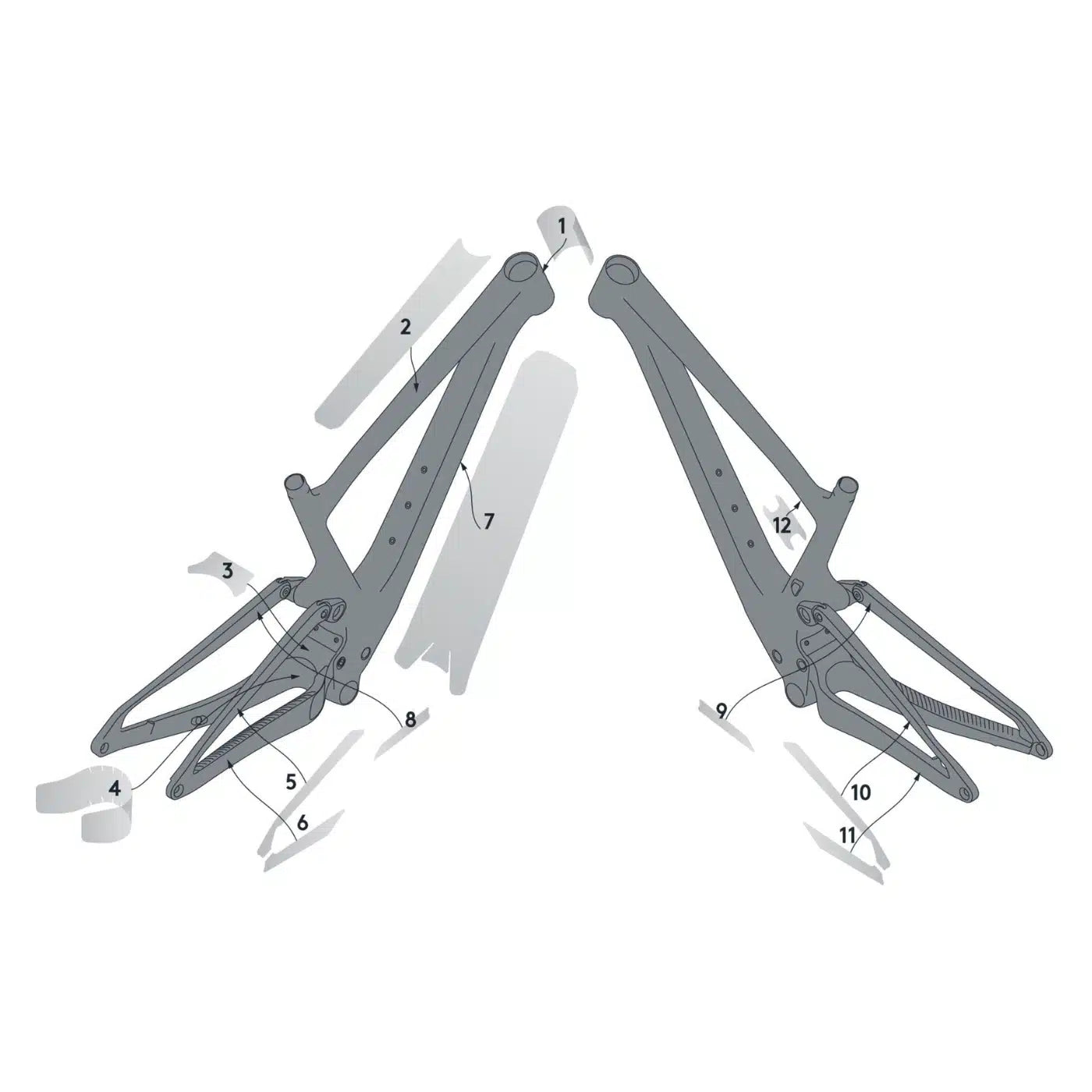 Syncros Scott Spark Carbon Frame Protection Kit - Clear Matt
