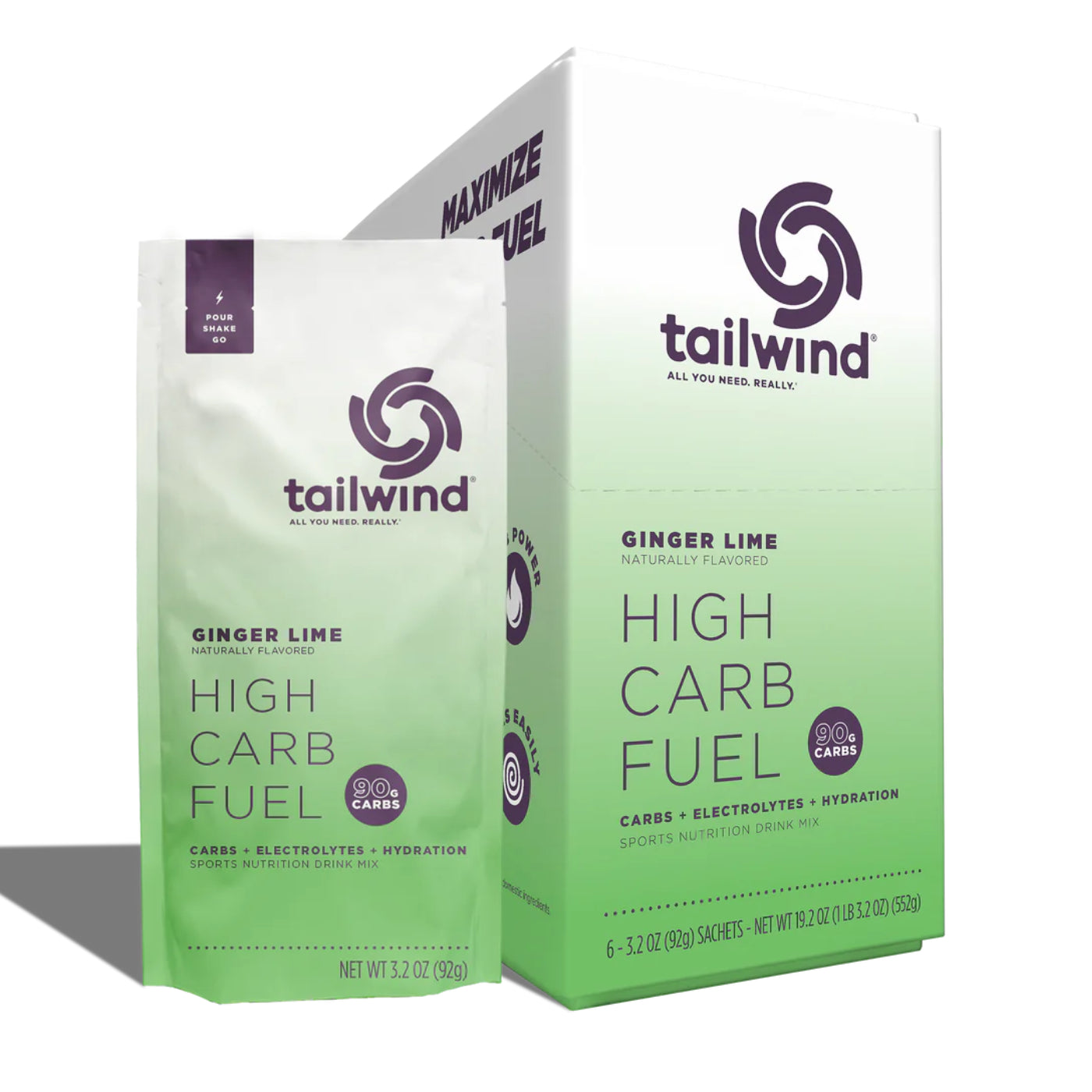 Tailwind High Carb Fuel - Ginger Lime | Box of 6