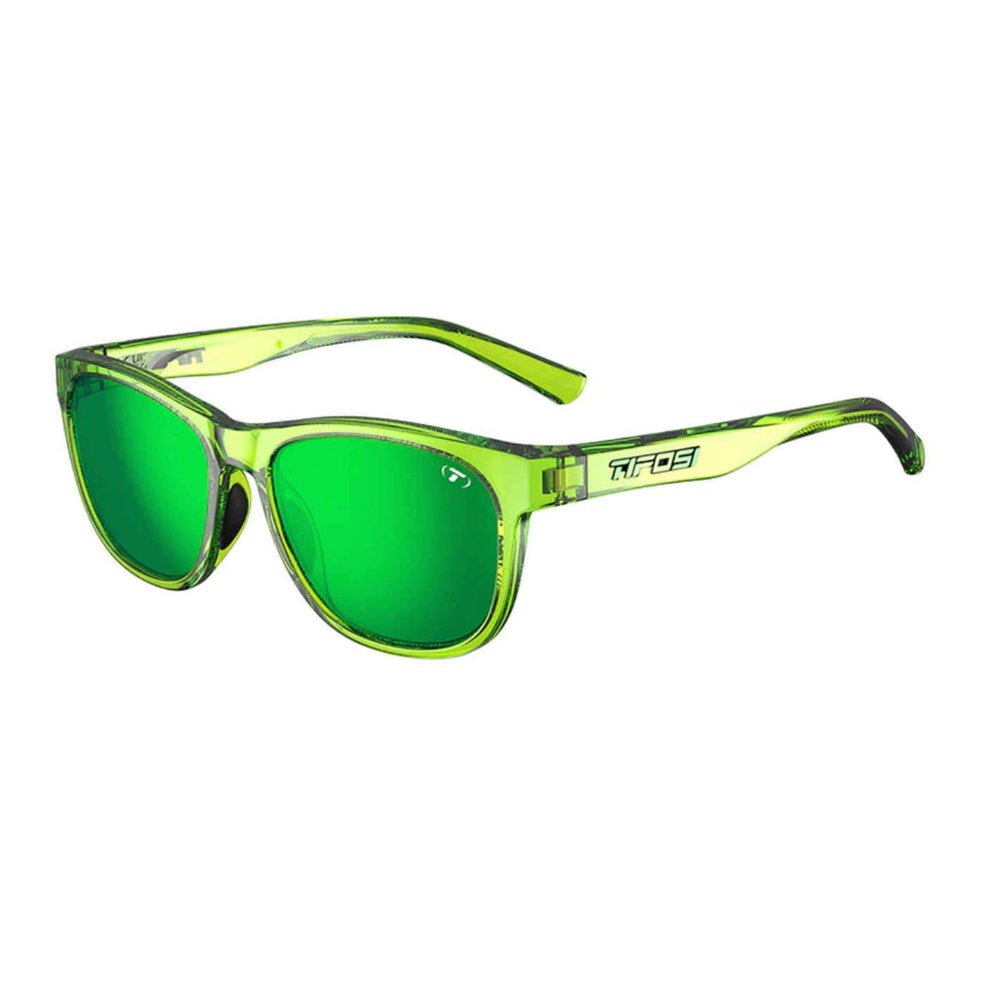 Tifosi Swank - Hyper Lime Frame | Smoke Tint | Green Mirror