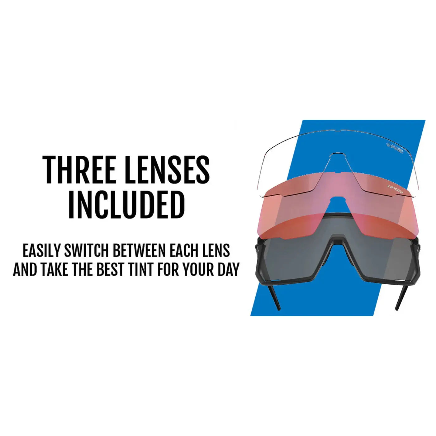 Tifosi Moab - Blackout | 3 Lenses Tifosi