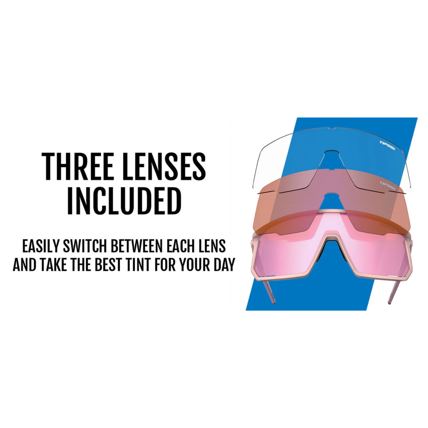 Tifosi Moab - Matte Pink | 3 Lenses