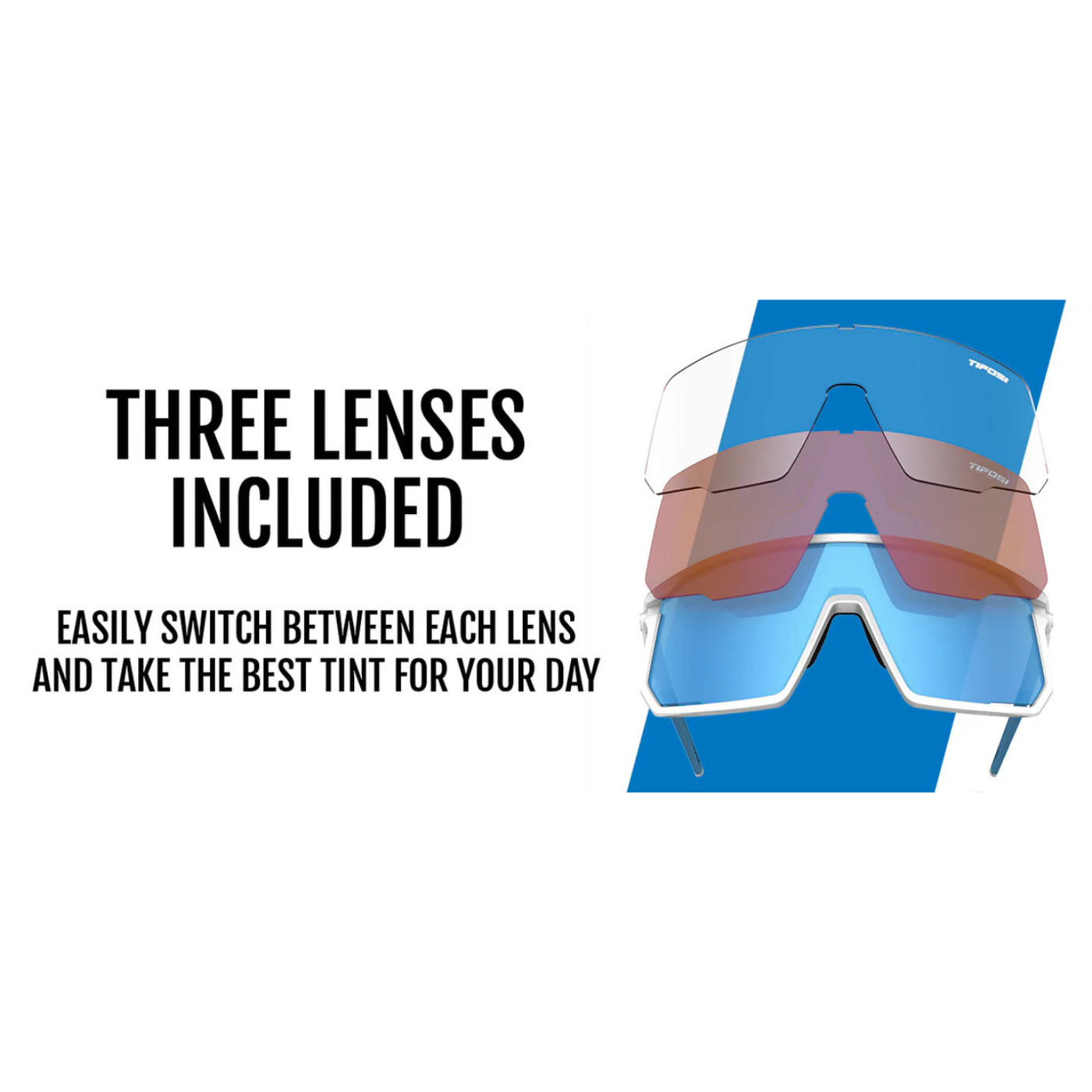 Tifosi Moab - Matte White | 3 Lenses
