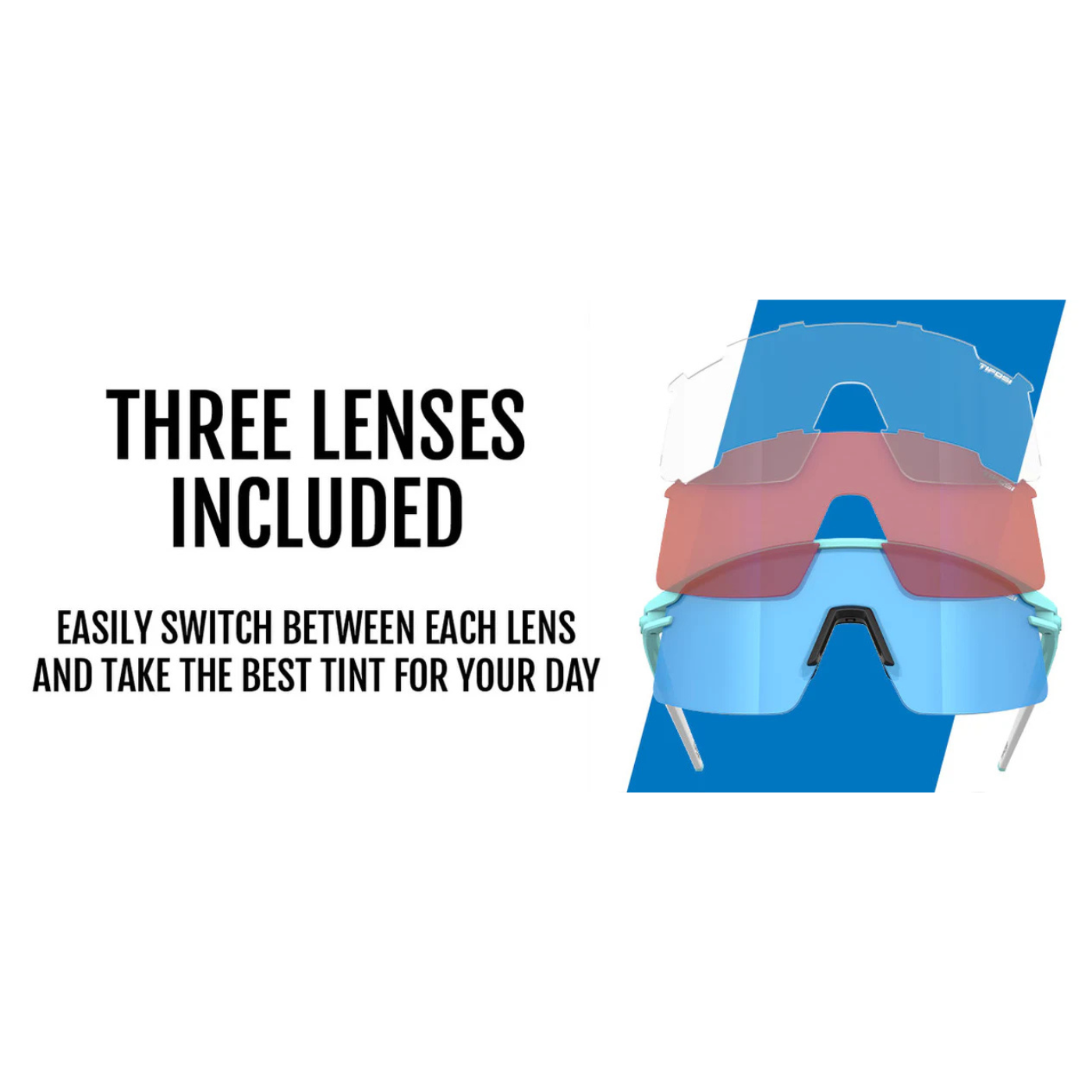 Tifosi Moab Lite - Glacier Blue | 3 Lenses