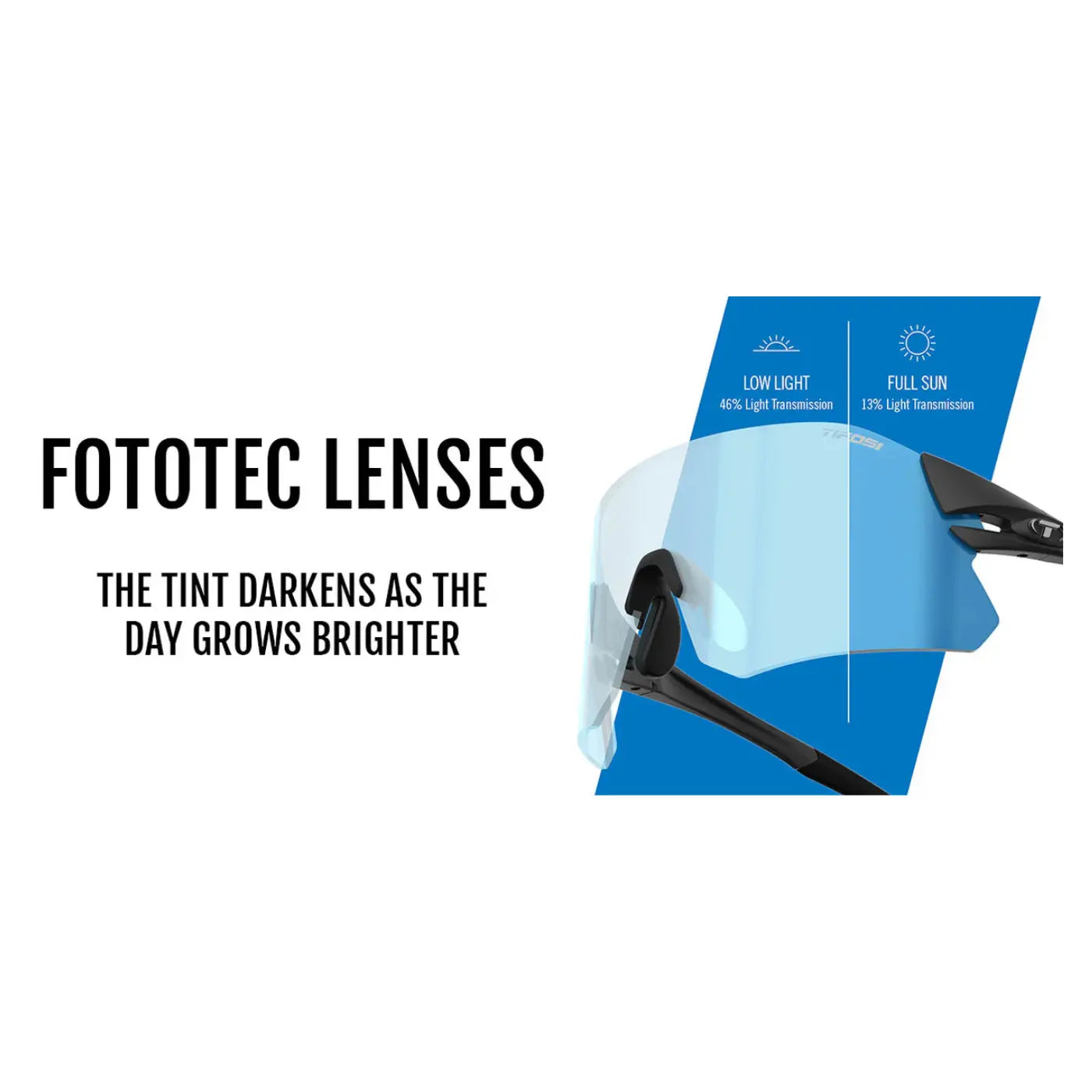 Tifosi Rail - Matte Black | Clarion Blue Fototec Tifosi