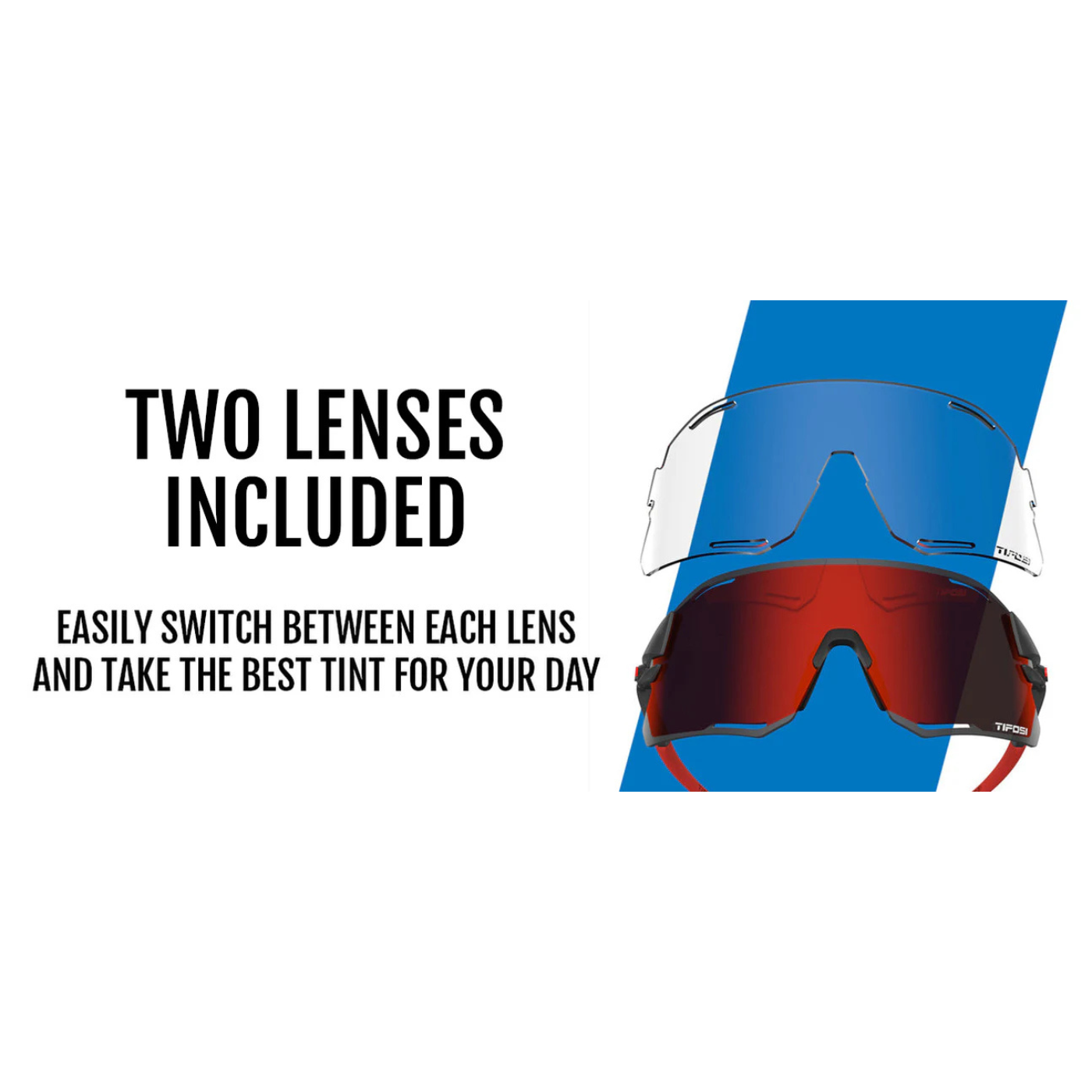 Tifosi Rail Race - Satin Vapor Red | 2 Lenses