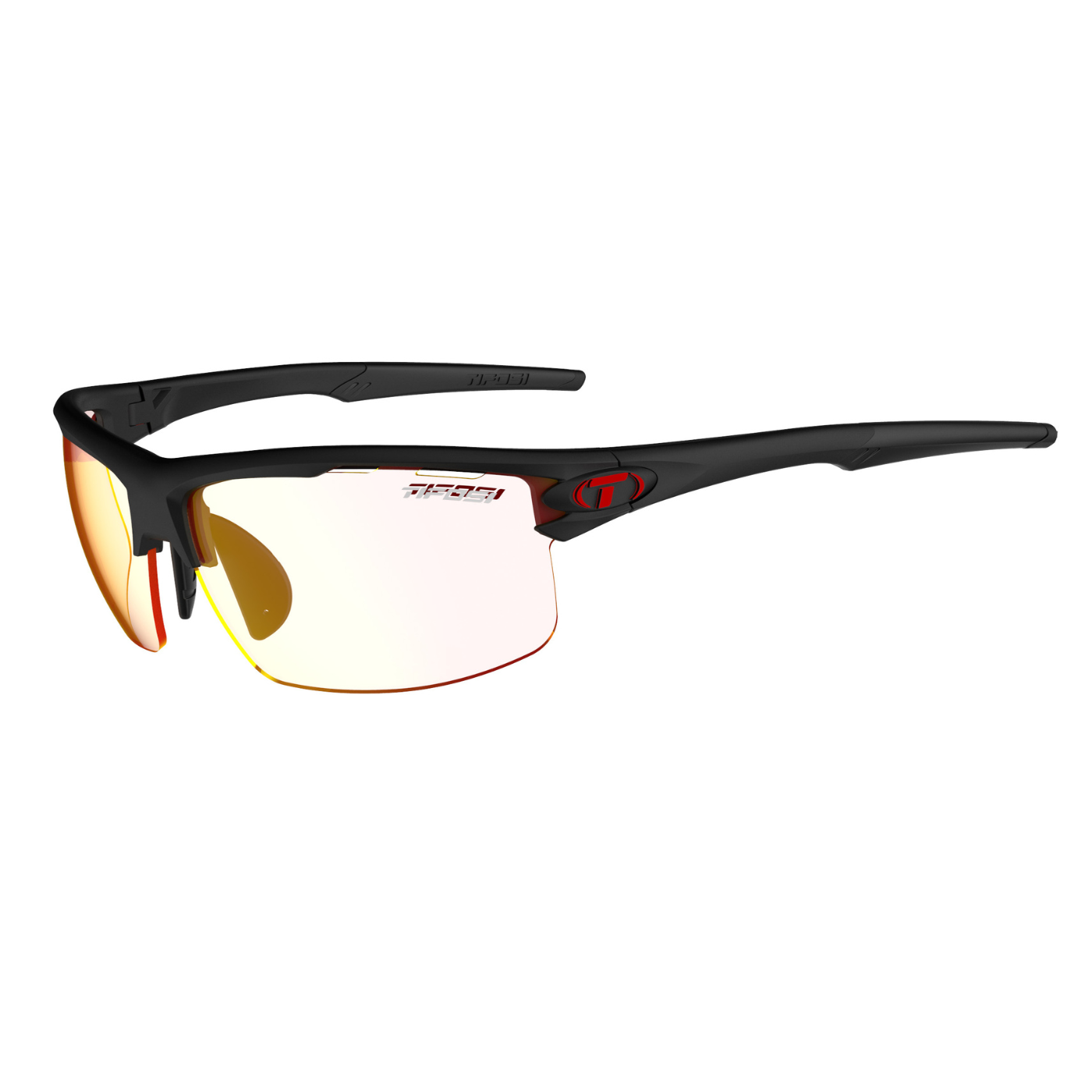 Tifosi Rivet - Matte Black | Clarion Red Fototec Lens