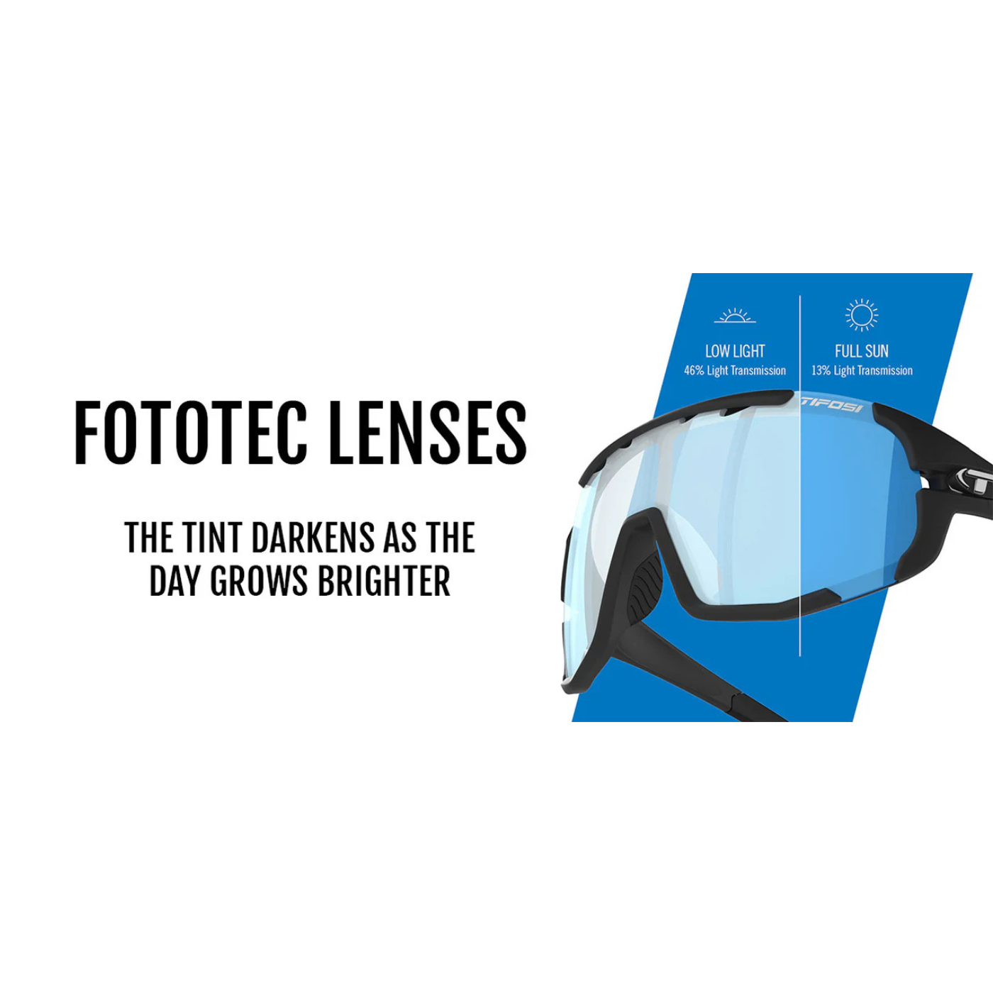 Tifosi Sledge - Matte Black | Clarion Blue | Fototec Lens