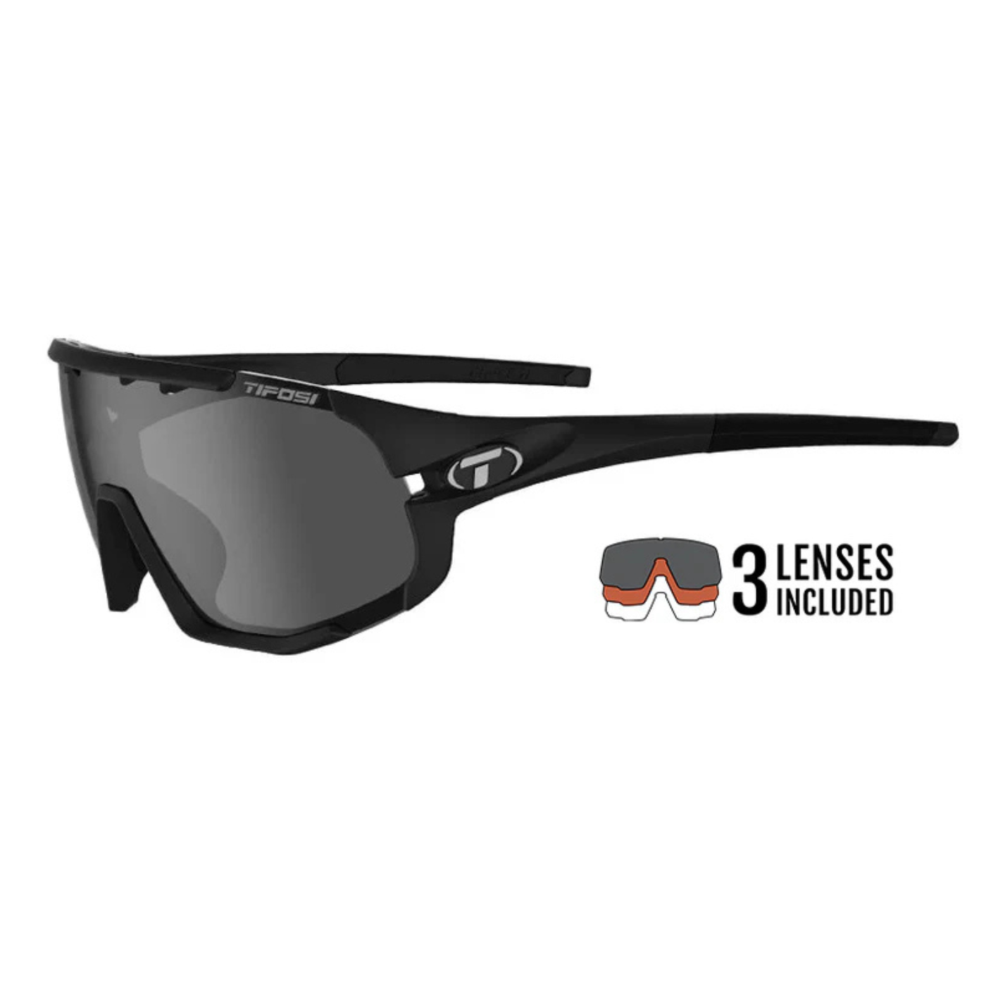 Tifosi Sledge - Matte Black | Smoke | 3 Lenses