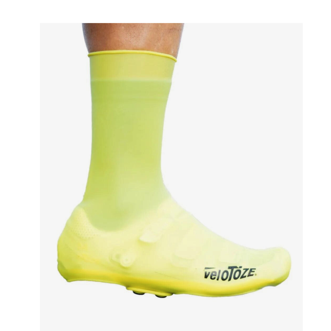 VeloToze Tall Silicone Shoe Covers - With Snaps | Viz Yellow