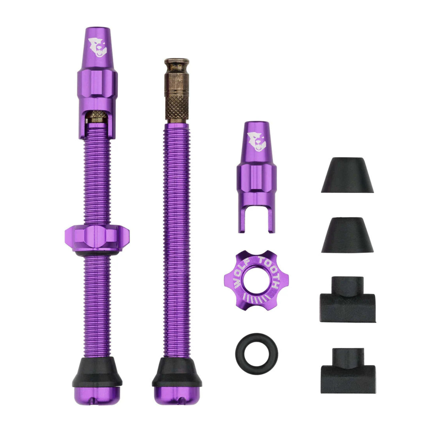Wolf Tooth CLIK Tubeless Valve Kit - 60mm | Ultraviolet Purple