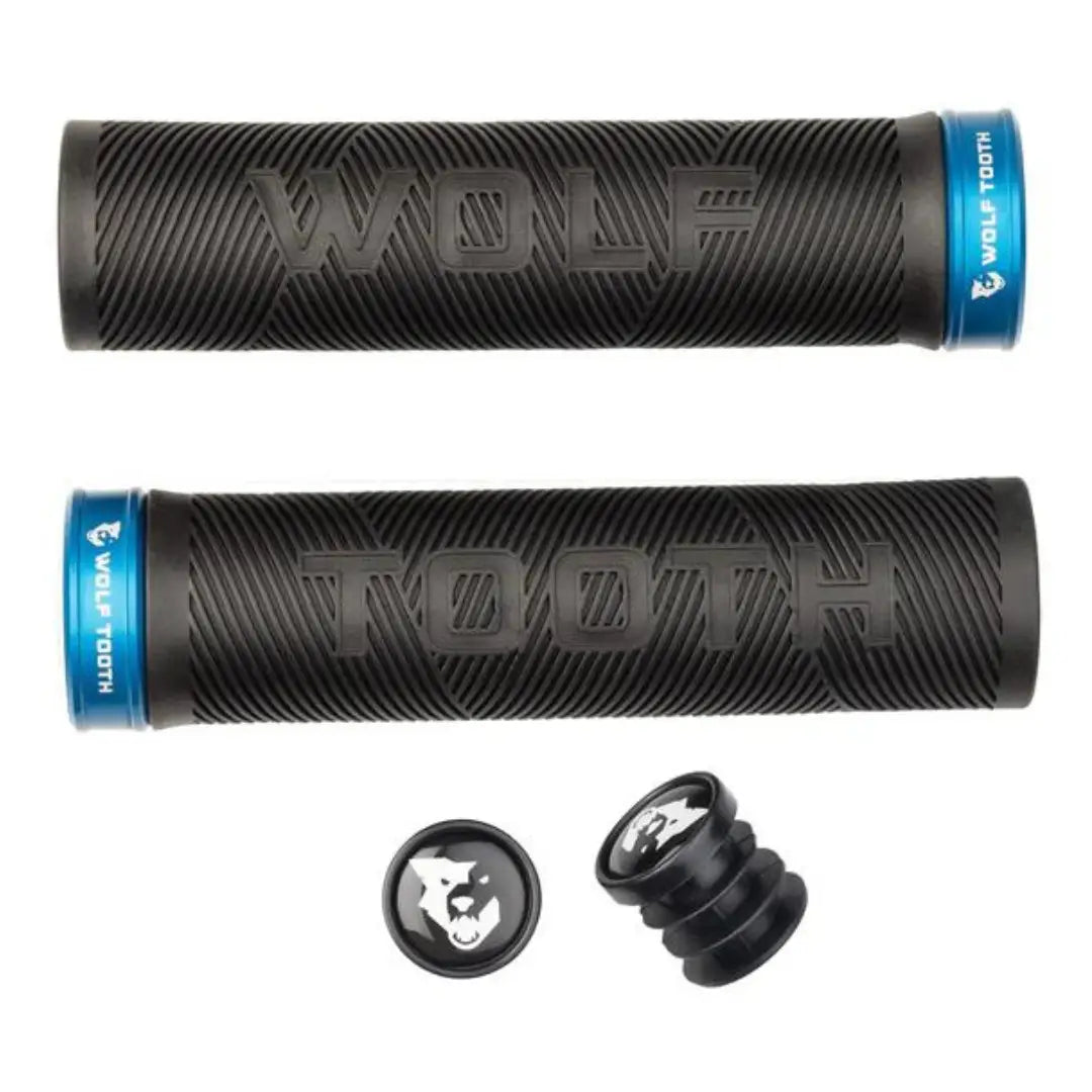 Wolf Tooth Echo Lock-On Grips - Black / Blue
