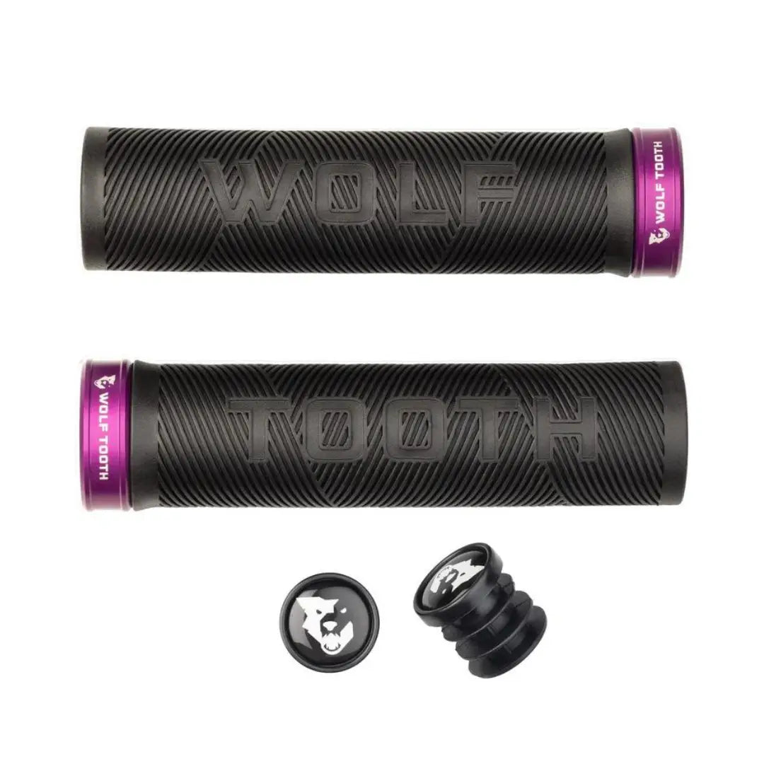 Wolf Tooth Echo Lock-On Grips - Black and Purple