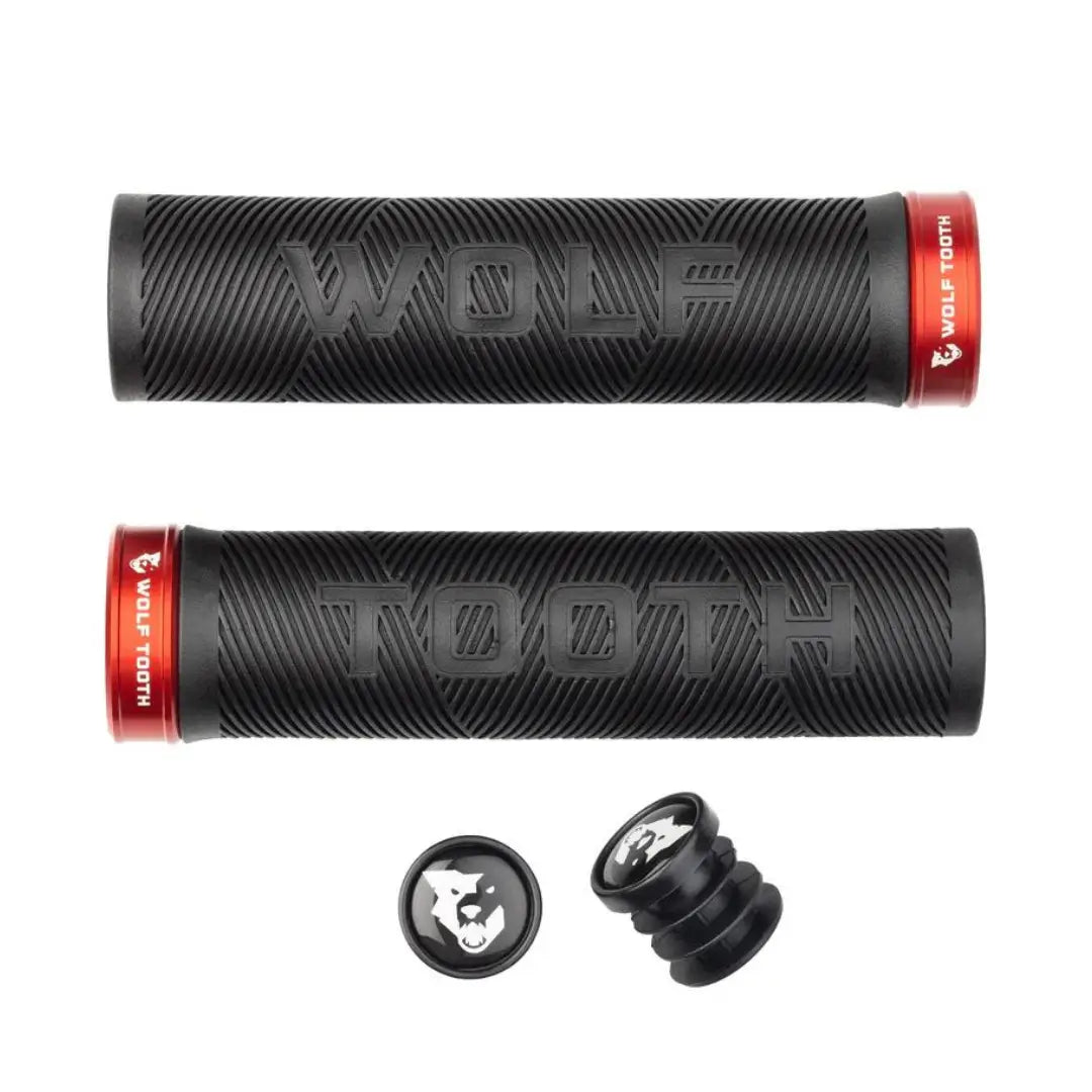 Wolf Tooth Echo Lock-On Grips - Black and Red