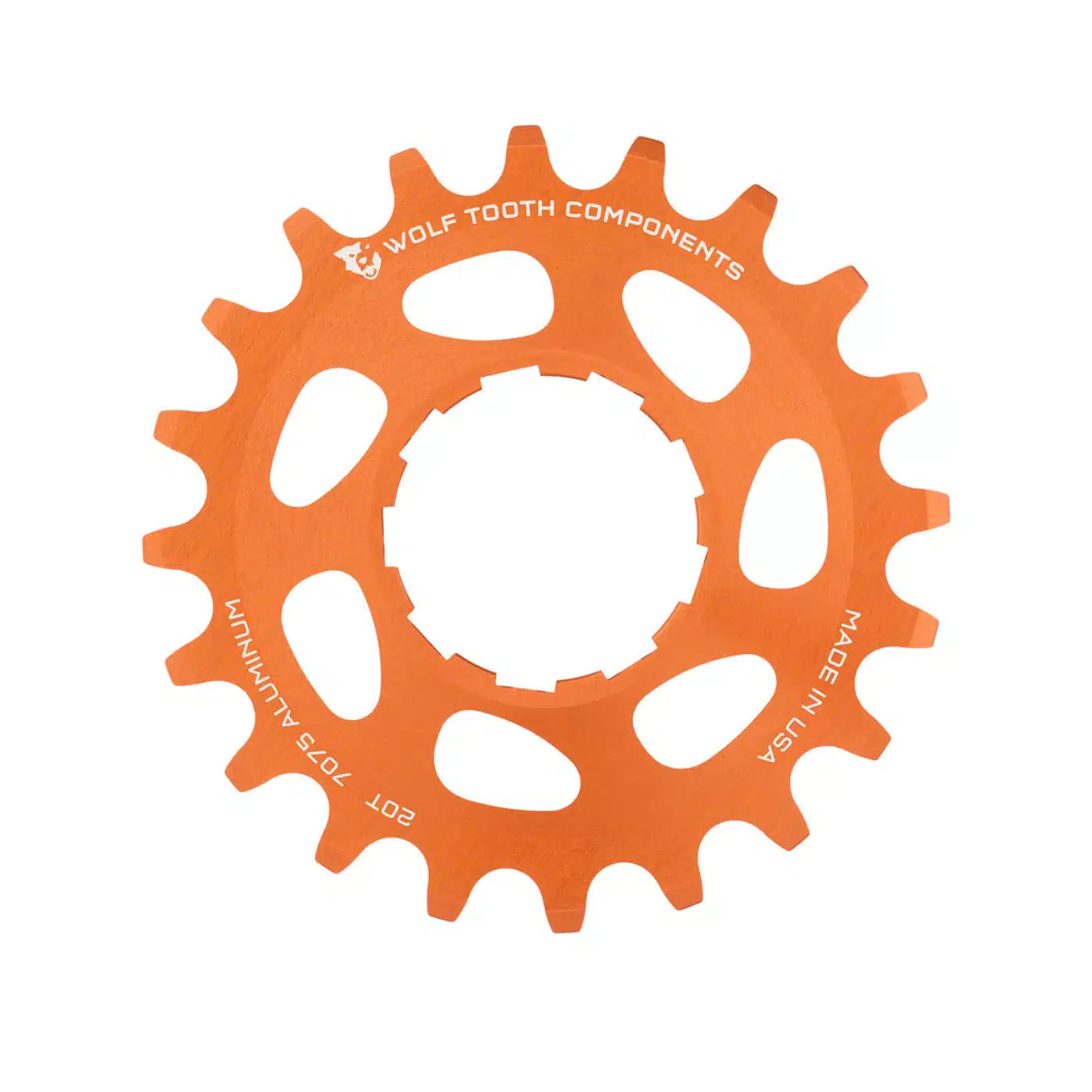 Wolf Tooth Single Speed Aluminum Cog - 20t | Orange