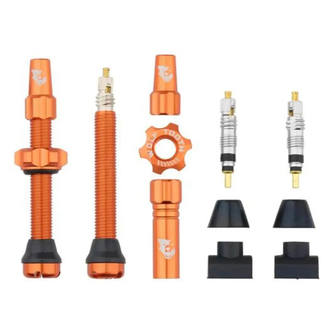 Wolf Tooth Tubeless Valve Stem Kit - 44mm | Orange