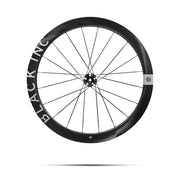 Black Inc 48|58 wheelset in Silver, 48mm front wheel side view