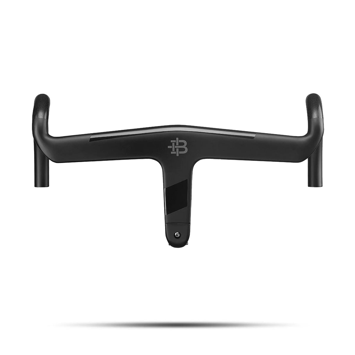 Black Inc Integrated Aero Barstem AB02 one-piece carbon handlebar, overhead view