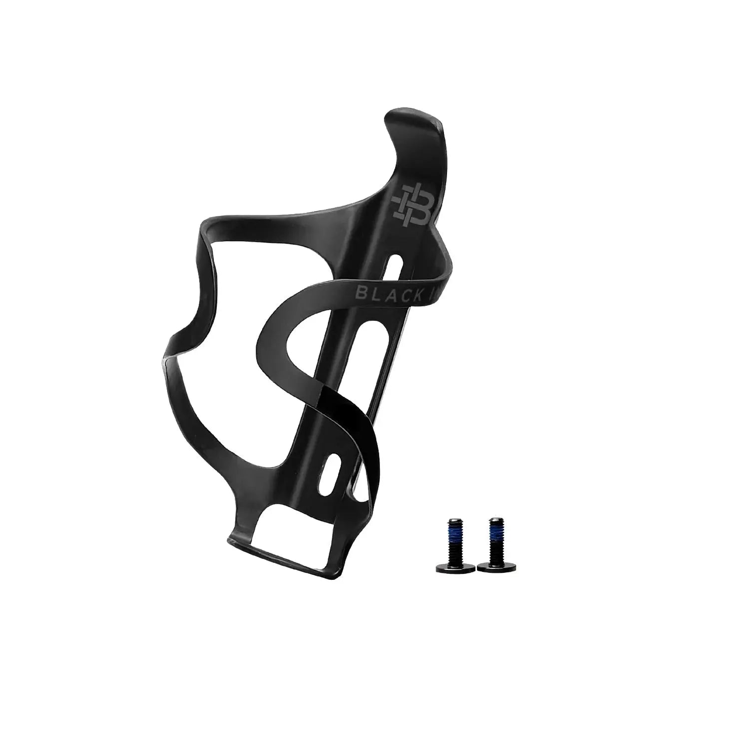 Black Inc carbon water bottle cage, side view