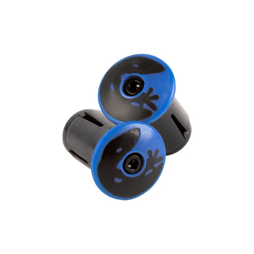 Lizard Skins DSP Ultra bar tape screw-in bar end plugs, Cobalt Blue