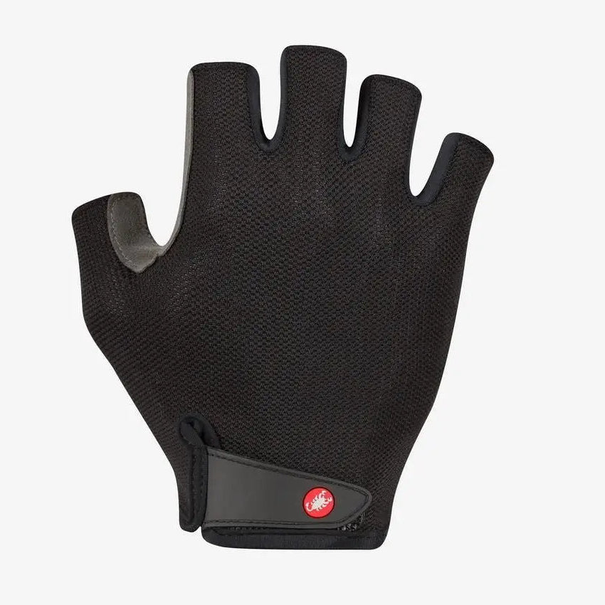 Castelli Competizione 3 Glove in Black, raceable summer fingerless glove top view