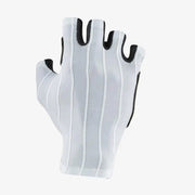 Castelli Rosso Corsa Pro Glove in Silver Gray, aero race fingerless glove top view