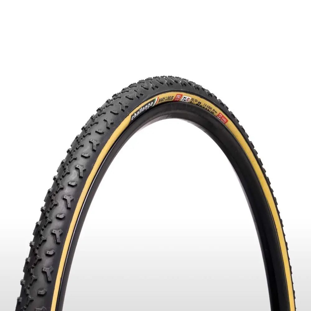 Challenge Baby Limus Pro Handmade TLR cyclocross tire 700x33 with tan sidewall