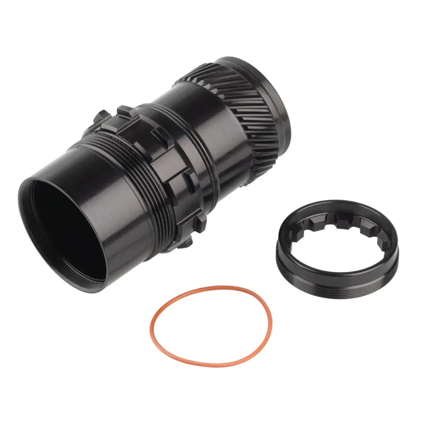 Chris King rear hub driveshell conversion, twin bearing XDR, black anodized alloy