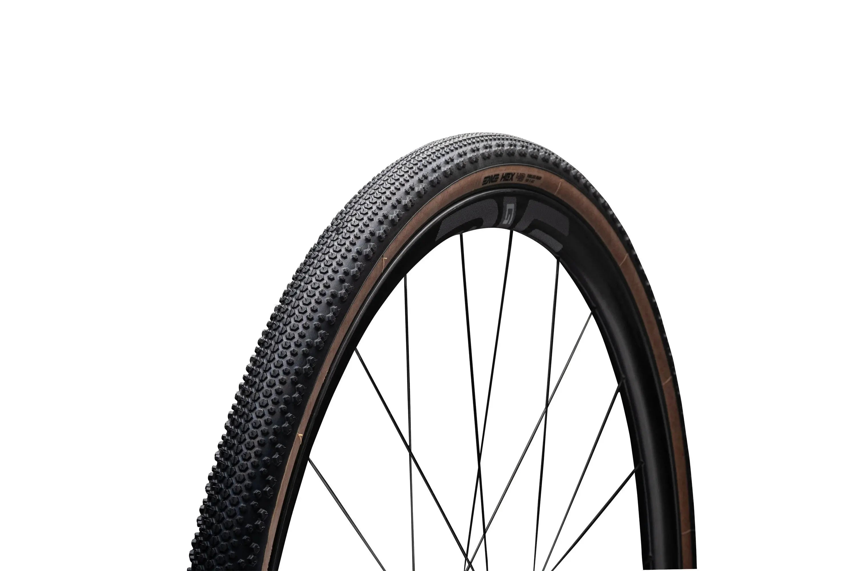 ENVE HEX Gravel Tire tan sidewall tread detail