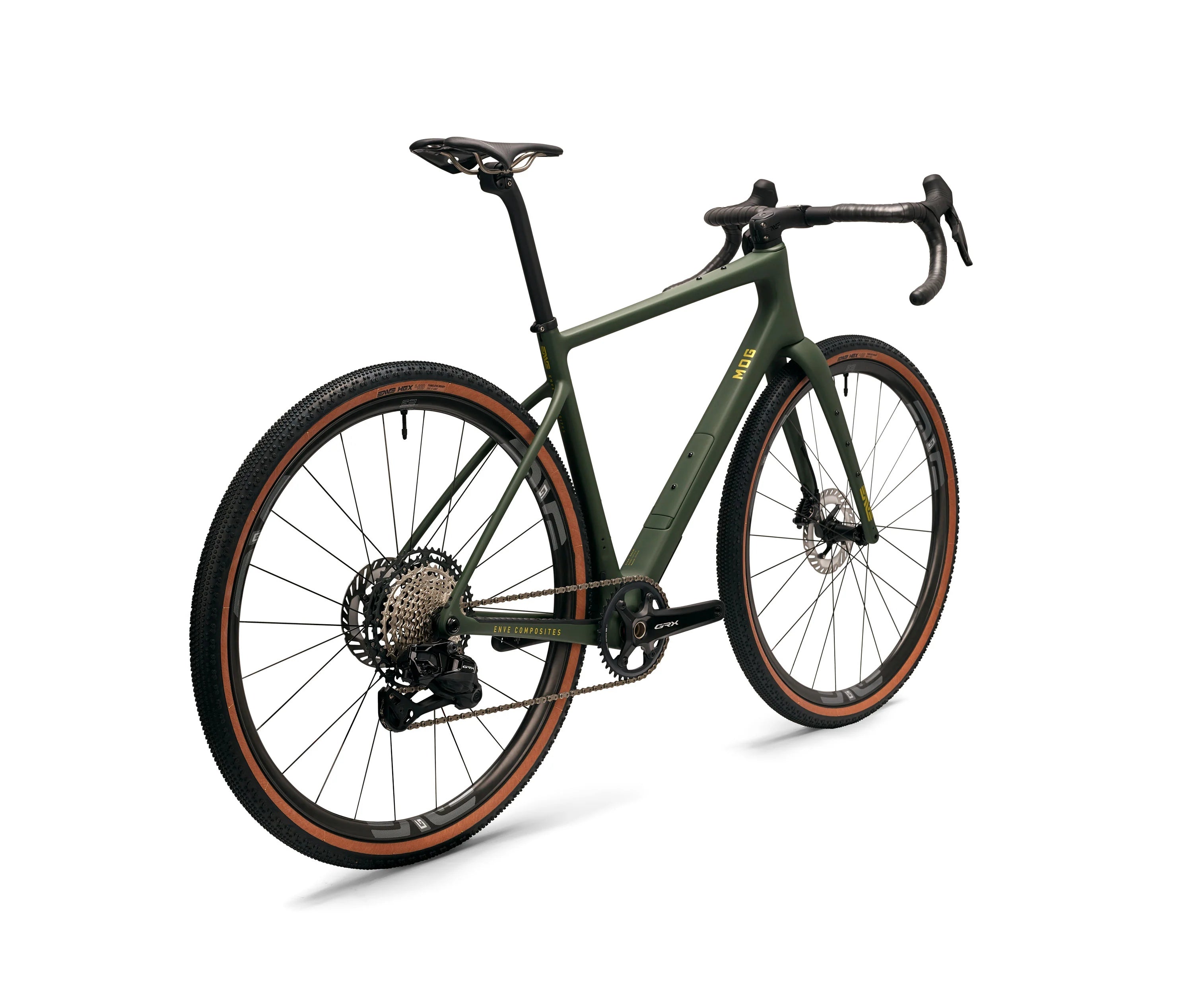 ENVE Mog Foundation Force XPLR complete gravel bike, Recon Green, back quarter