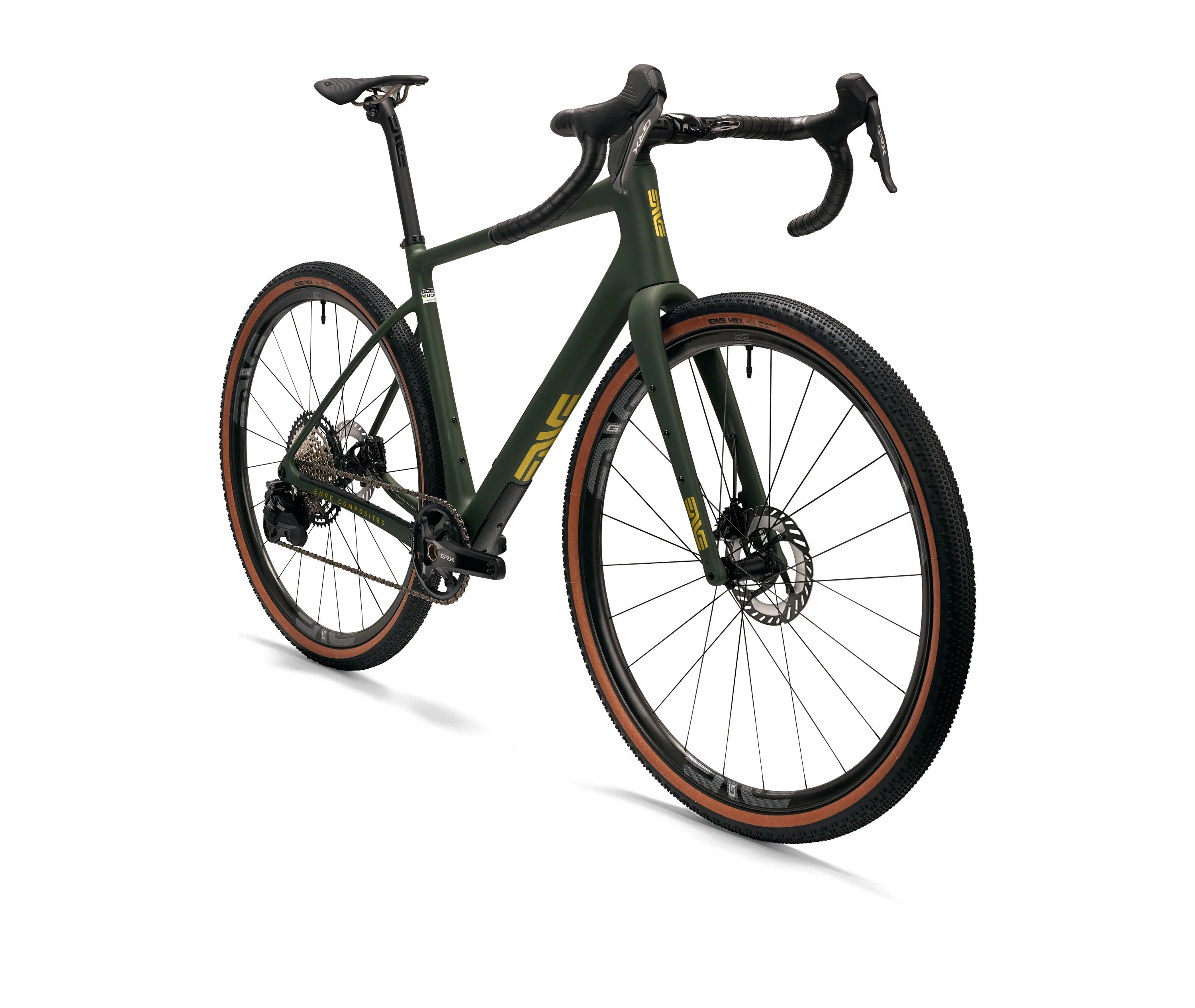 ENVE Mog Foundation Force XPLR complete gravel bike, Recon Green, front quarter
