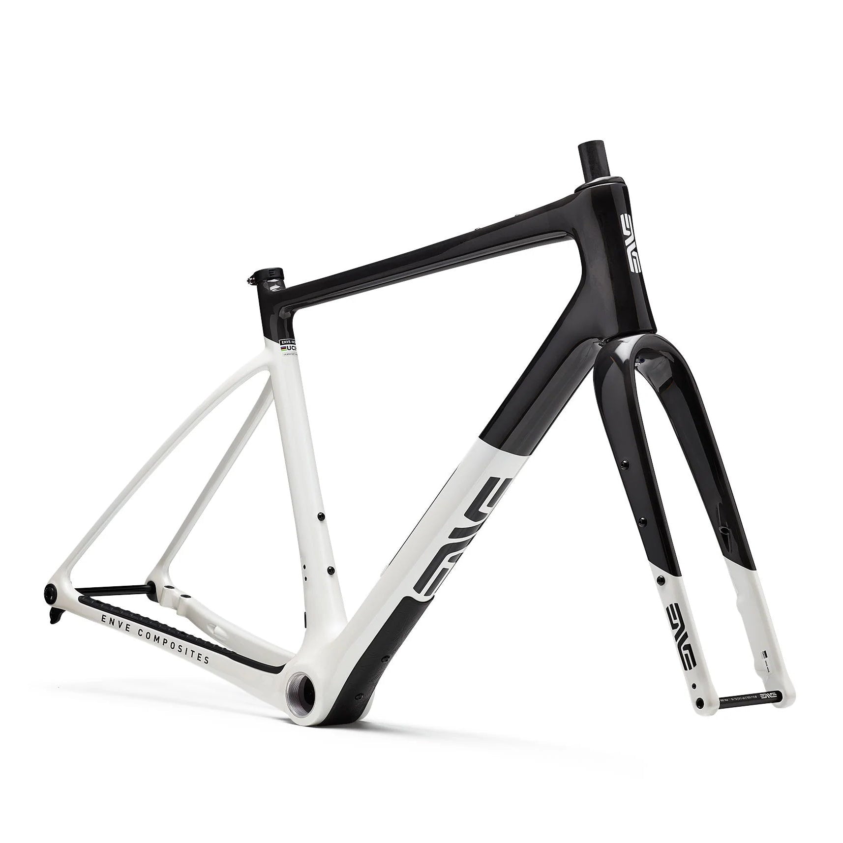 ENVE Mog carbon gravel frameset, Aspen White, front quarter view