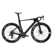 Factor ONE Onyx Black aero road bike with SRAM RED groupset, drive side