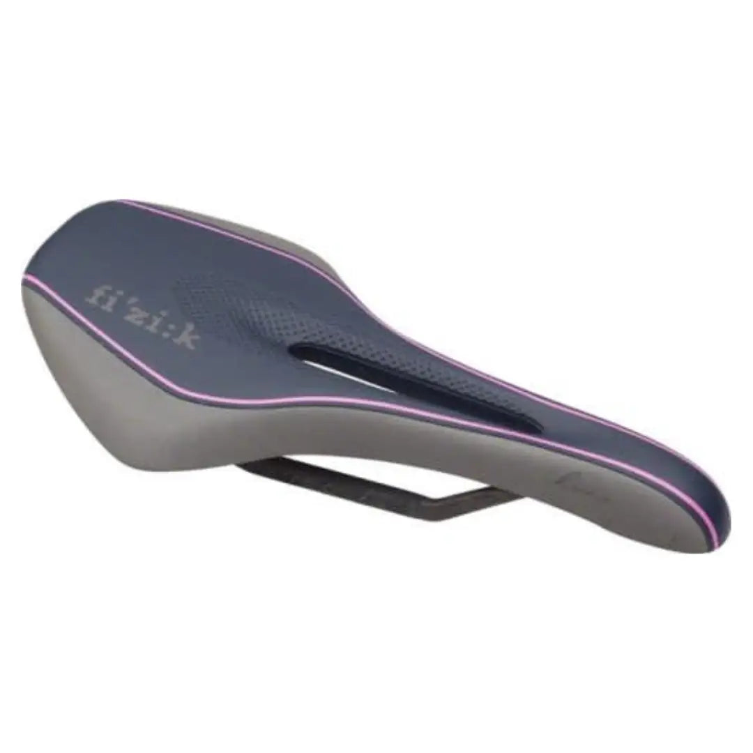 Fizik Luce R1 Women's Saddle Carbon Braided Rails - Grey/Pink | 155mm