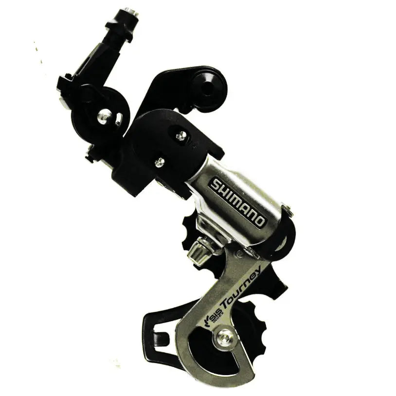 Shimano Tourney RD-FT55 rear derailleur, 6/7 speed, short cage, silver and black