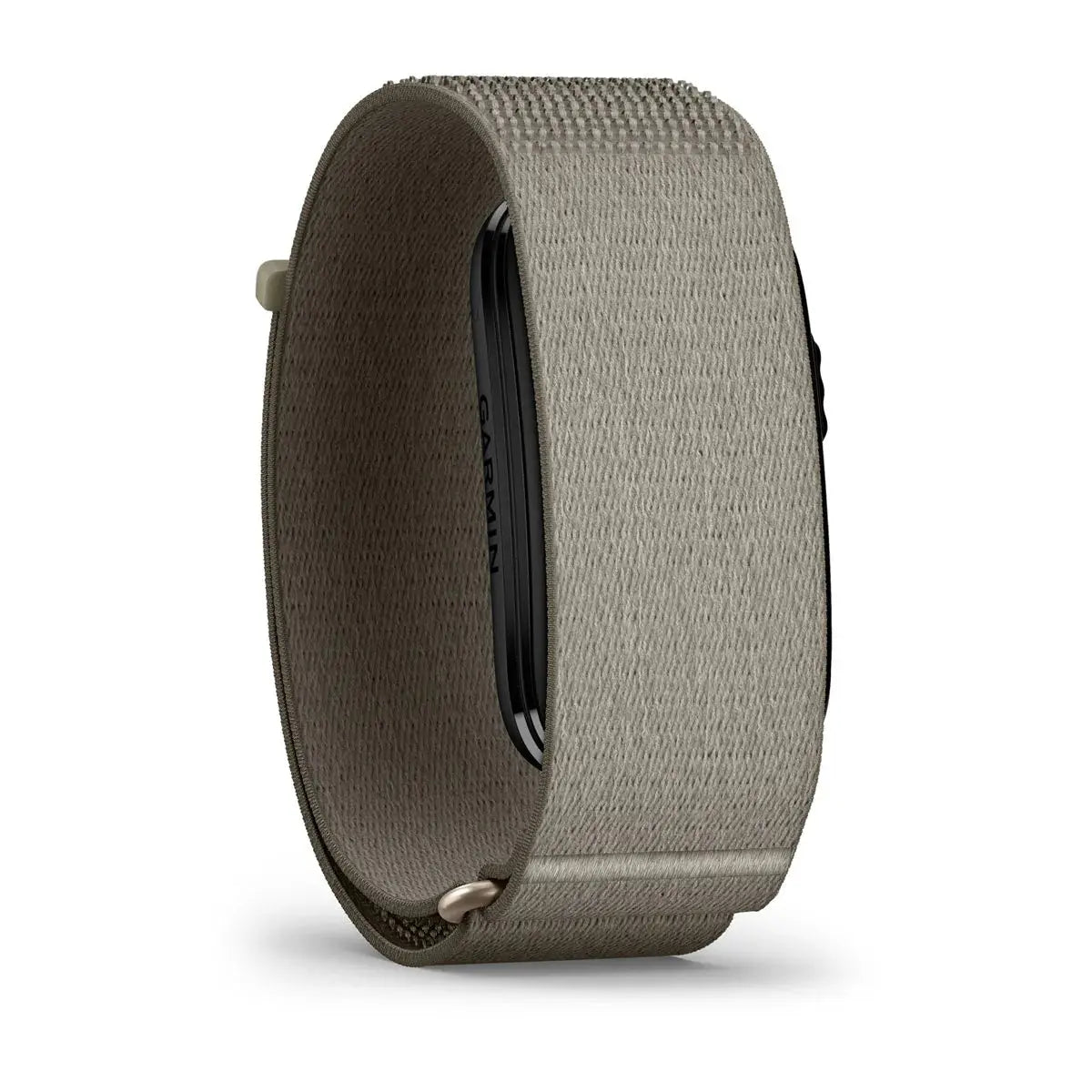 Garmin CIRQA Smart Band in French Gray, opposite side view of the fabric ComfortFit band and module