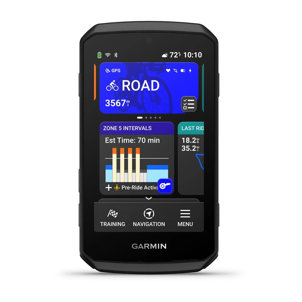 Garmin Edge 1060 bike computer front view showing the 3.5-inch color touchscreen