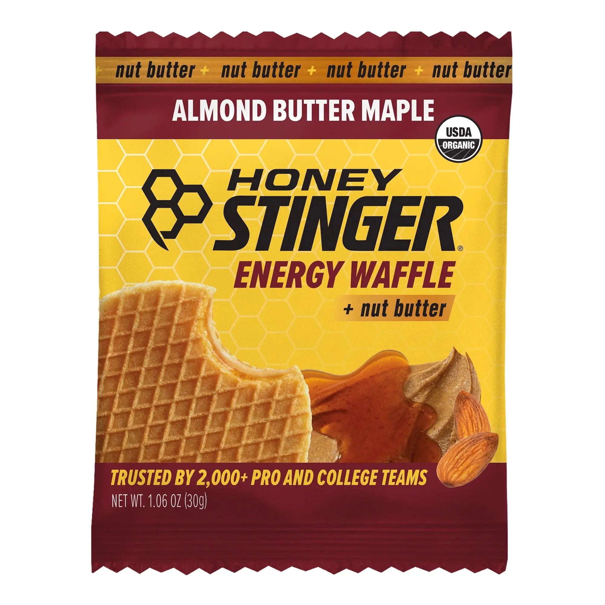 Honey Stinger Waffle - Almond Butter Maple | Individual
