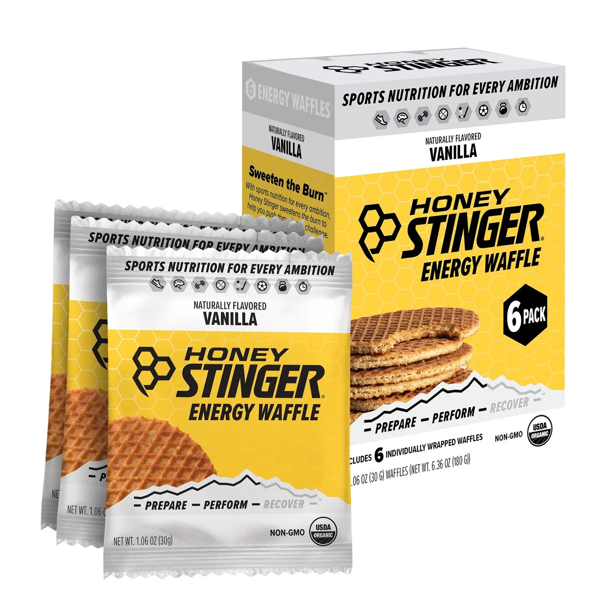 Honey Stinger Energy Waffle Vanilla Box of 6