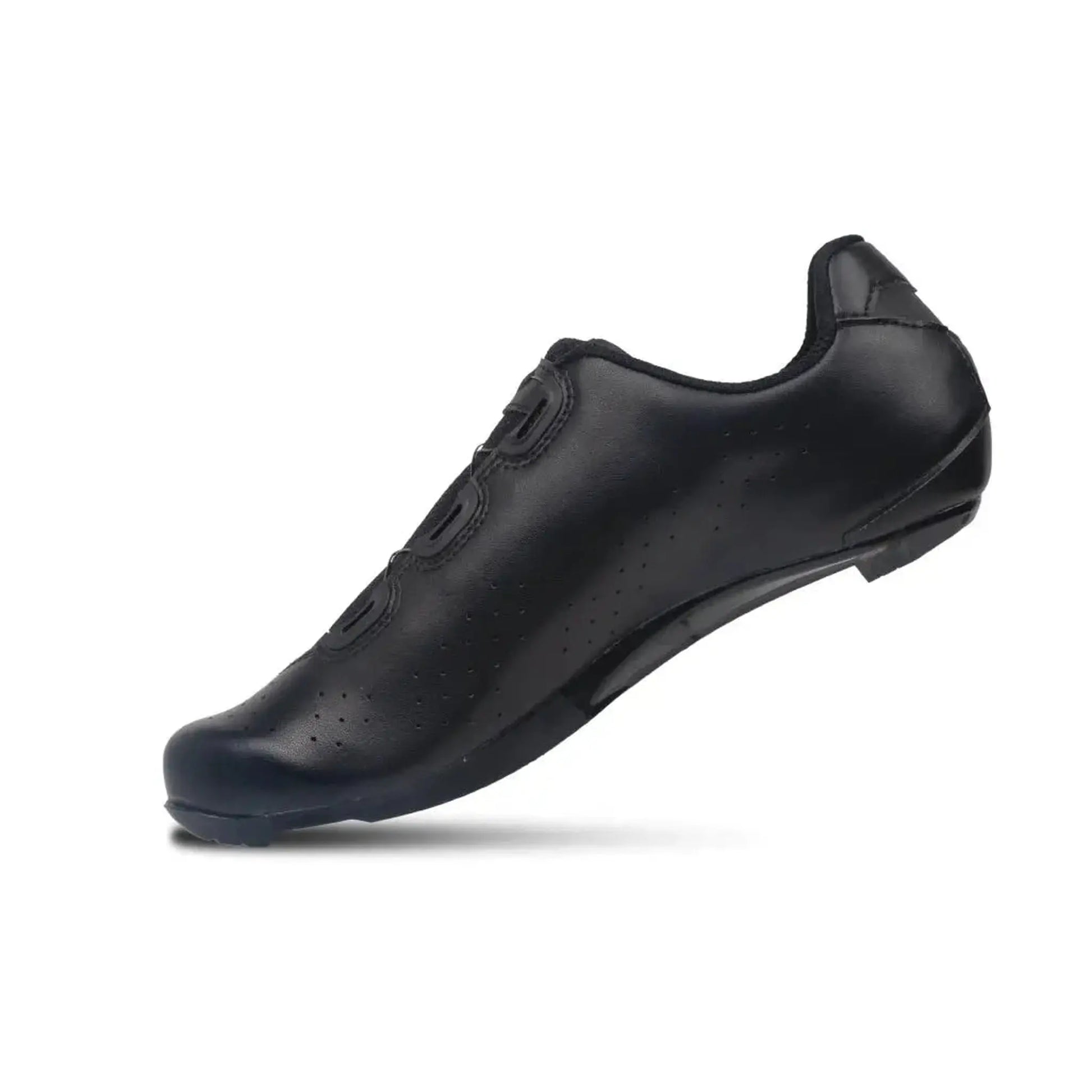 Lake Cycling CX178 Wide road shoe in Black and Silver, inside view