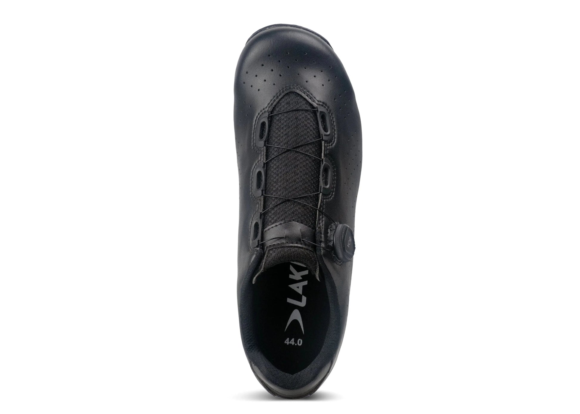 Lake CX178 Road Shoe Regular Black Silver - top view