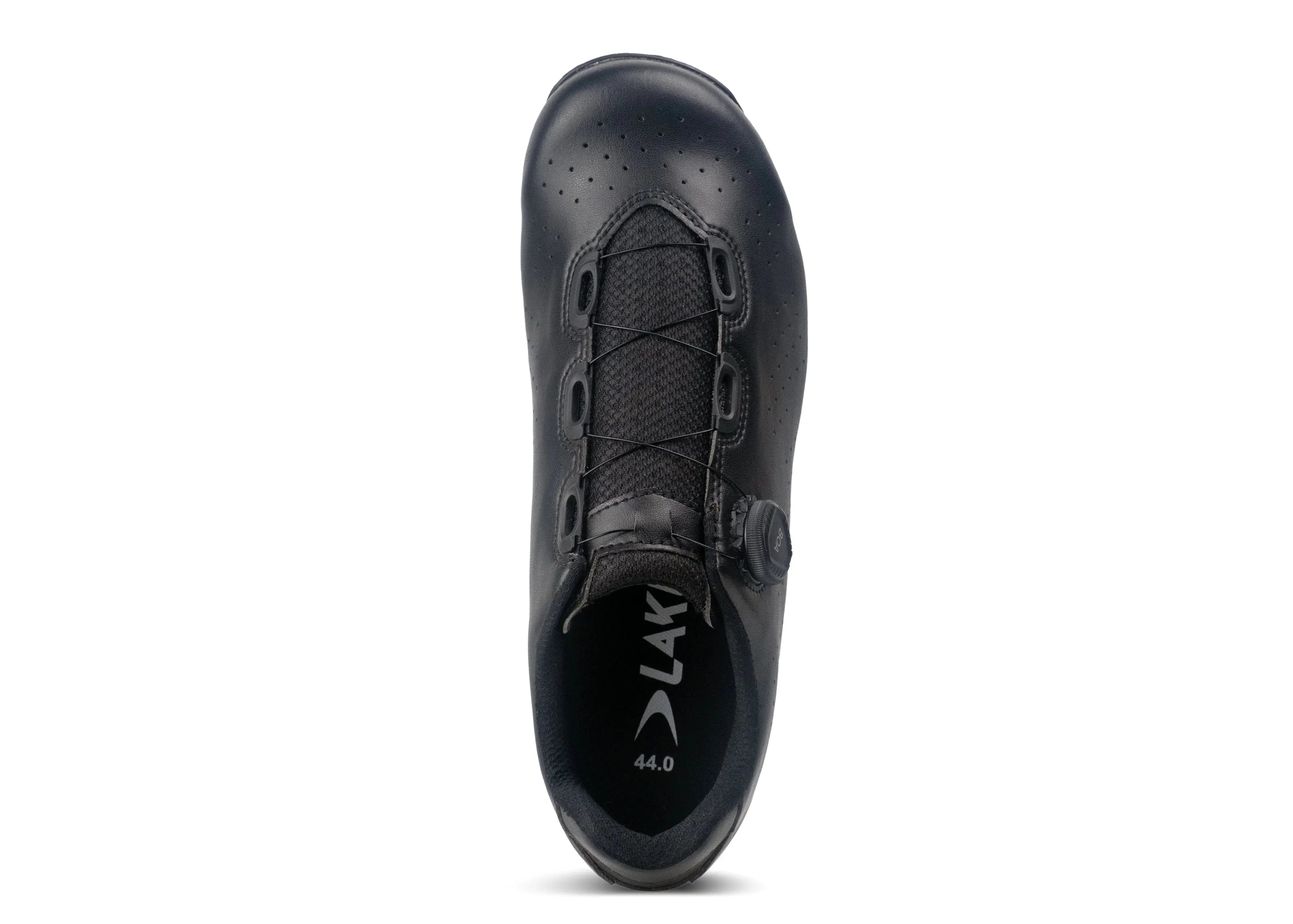 Lake CX178 Road Shoe Regular Black Silver - top view