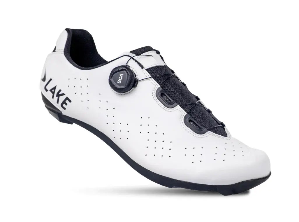 Lake CX178 Road Shoe Regular White/Black - front view