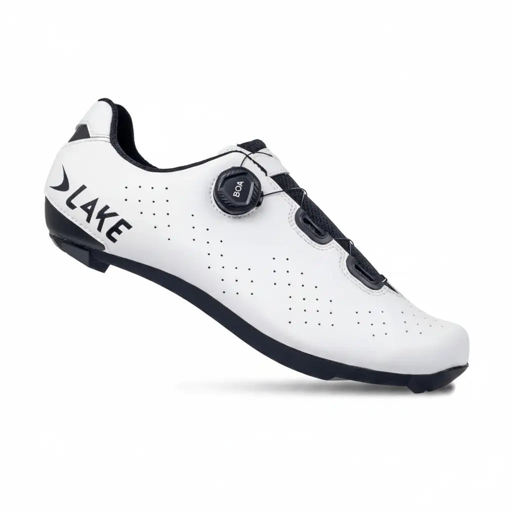 Lake CX178 Road Shoe Regular White/Black - outside view